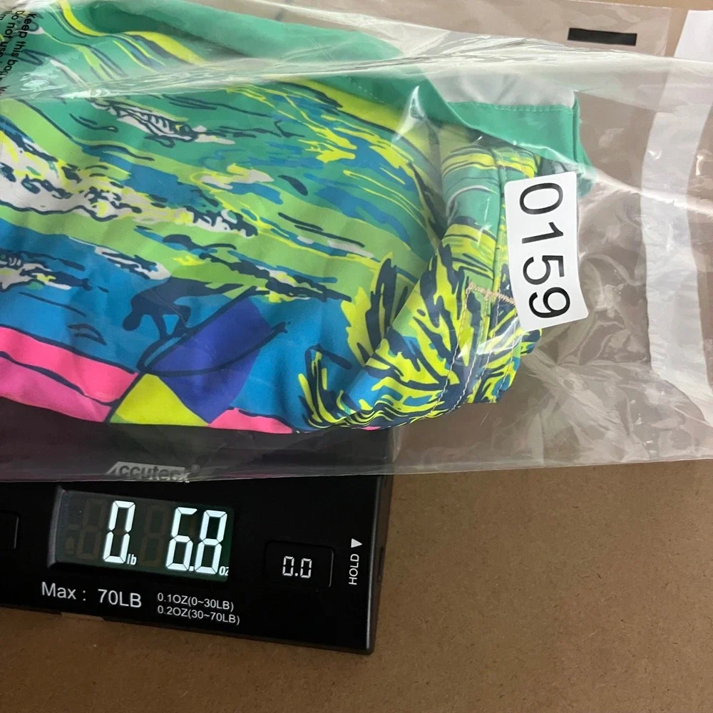 Chubbies Mens 5.5 Inseam Swim Trunks Small Multicolor Tropical Sunset Palm Tree